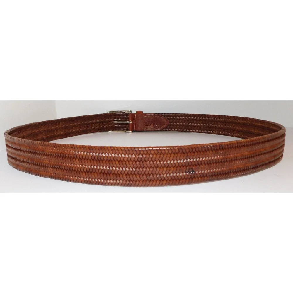 Bill Lavin Soft Collection Men's‎ Braided Leather Belt Size 42 Made In Italy